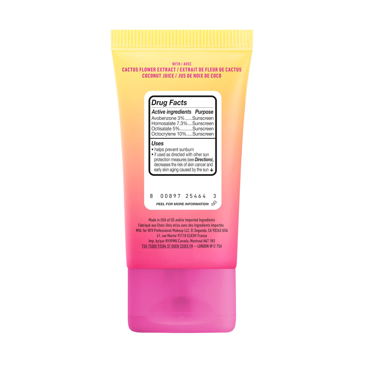 NYX Blurscreen tucked inside makeup bag for travel and daily use