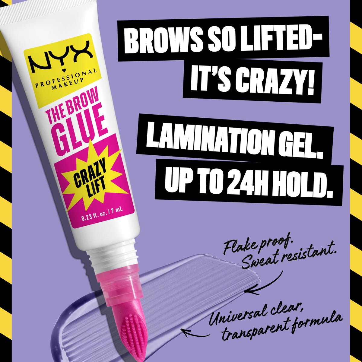 NYX PROFESSIONAL MAKEUP clear gel texture close-up showing no visible residue