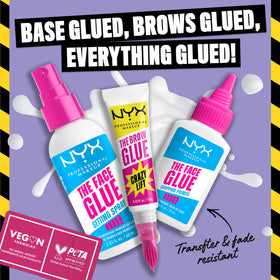 NYX PROFESSIONAL MAKEUP product label closeup emphasizing ingredients and claims