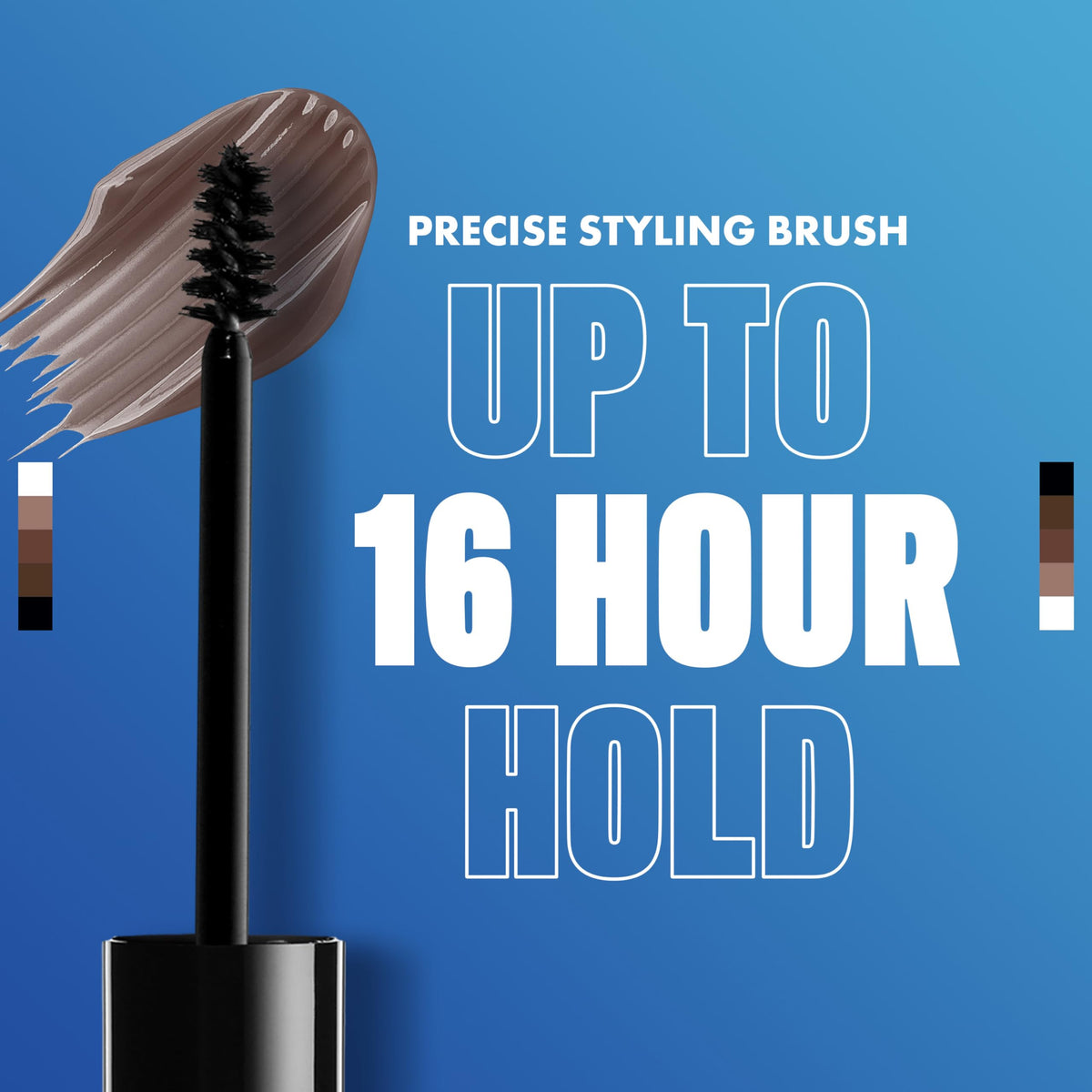 NYX PROFESSIONAL MAKEUP close-up spoolie applicator demonstrating precise brow styling