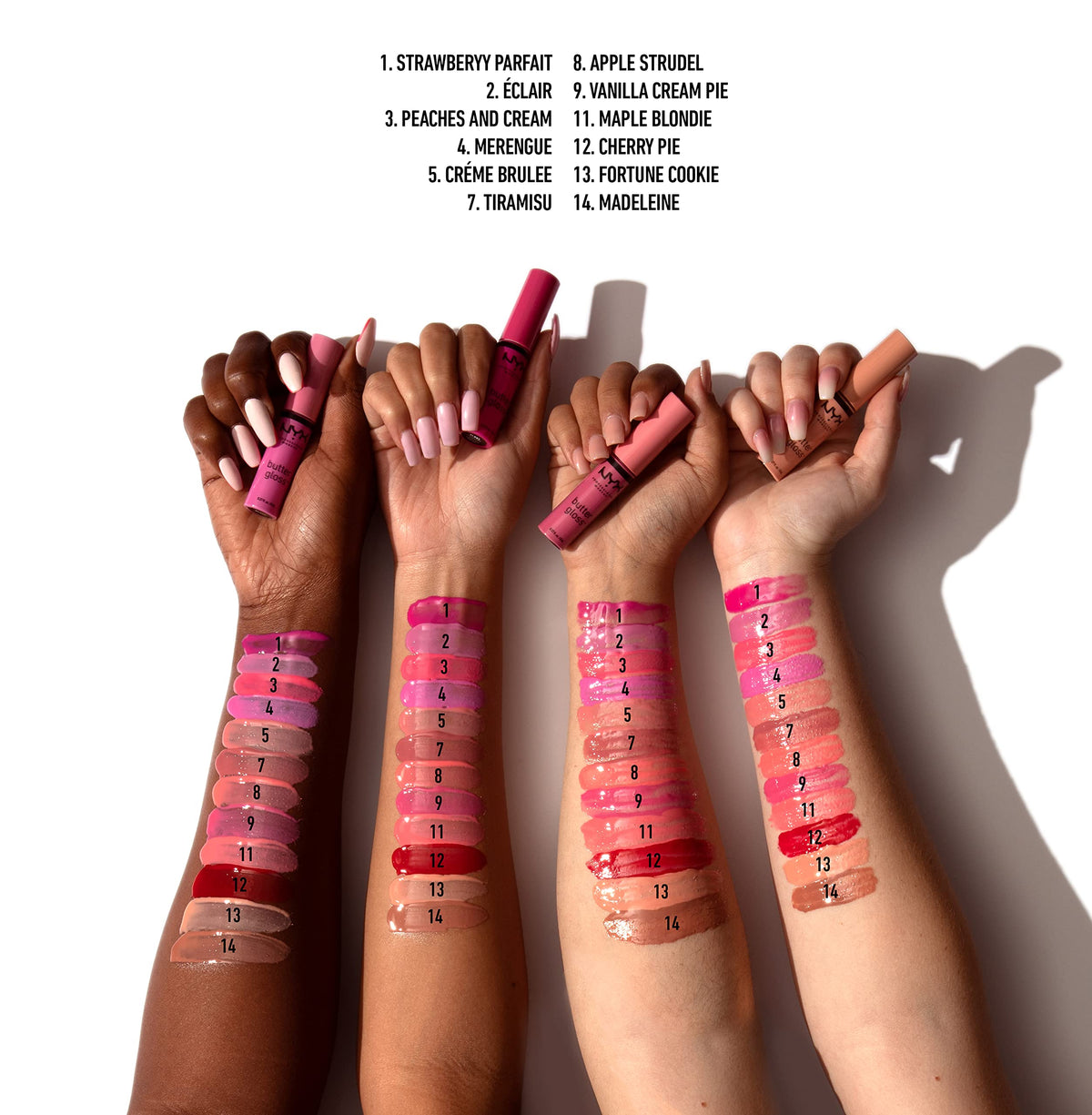 NYX PROFESSIONAL MAKEUP doe-foot applicator close-up for precise, even gloss application
