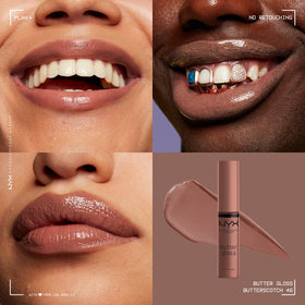 NYX PROFESSIONAL MAKEUP swatches of Spiked Toffee on arm showing color payoff
