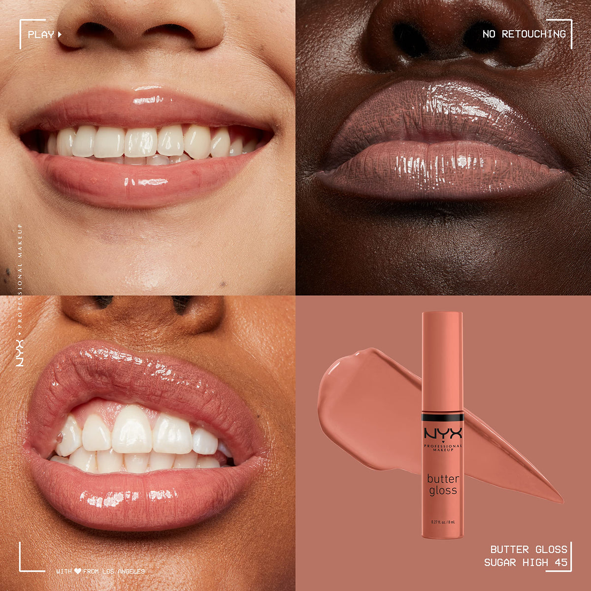 NYX PROFESSIONAL MAKEUP three glosses flat lay showing included shades