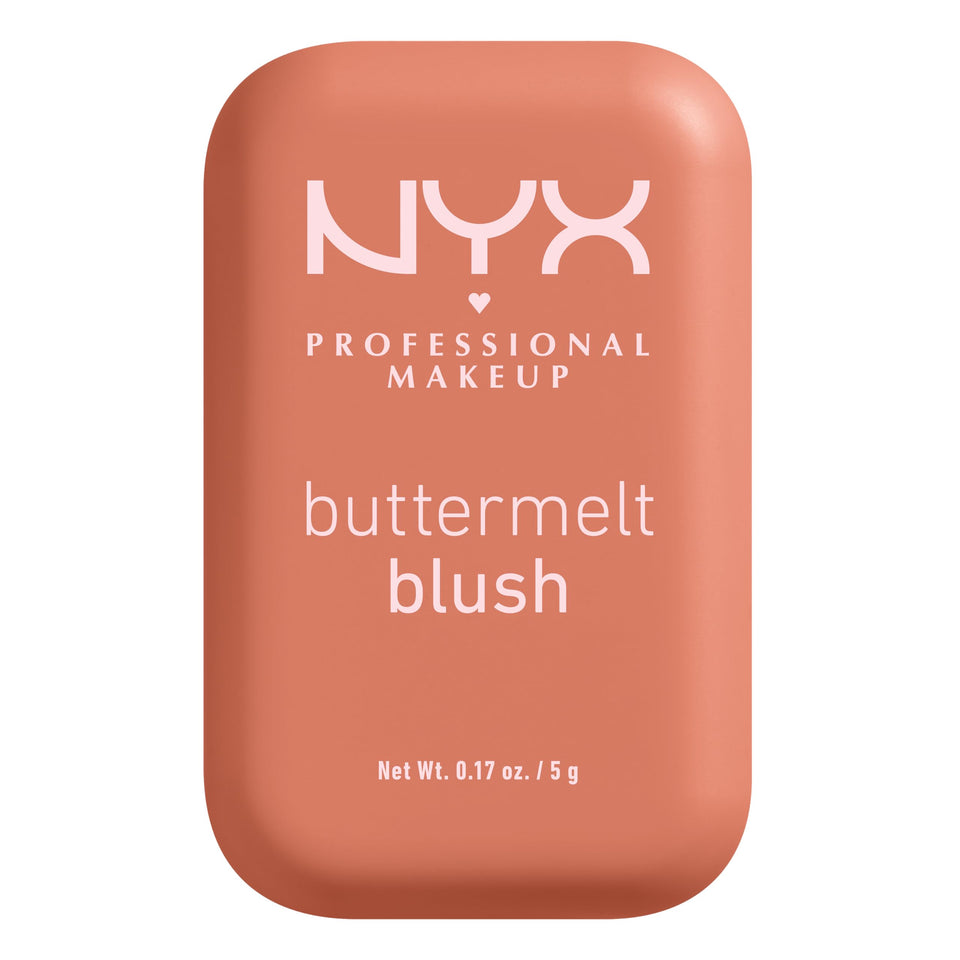 NYX Professional Makeup front pan of Buttermelt Blush showing color and compact, versatile pop