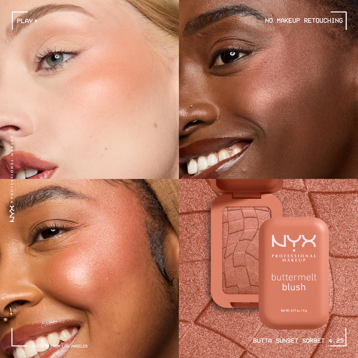 NYX Professional Makeup blush tucked inside a makeup bag ready for travel convenience