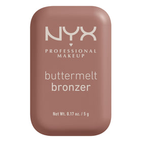 NYX PROFESSIONAL MAKEUP swatch strip comparing All Butta'D Up to nearby skin tones