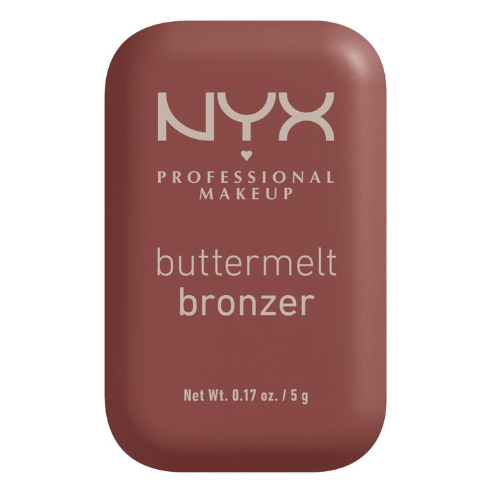 NYX PROFESSIONAL MAKEUP Buttermelt Bronzer front packaging showing shade Butta Dayz and compact design for easy use