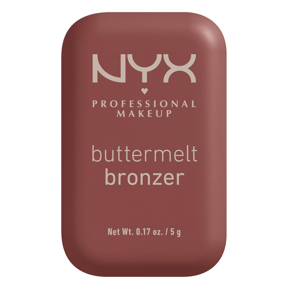NYX PROFESSIONAL MAKEUP Buttermelt Bronzer front packaging showing shade Butta Dayz and compact design for easy use