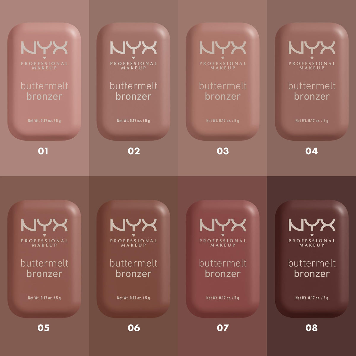 NYX PROFESSIONAL MAKEUP open compact showing label and pan ensures shade clarity benefit