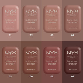 NYX PROFESSIONAL MAKEUP open compact showing label and pan ensures shade clarity benefit