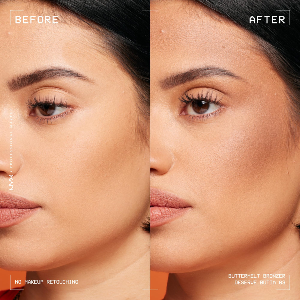 NYX PROFESSIONAL MAKEUP close-up of pan texture reveals silky blendability benefit