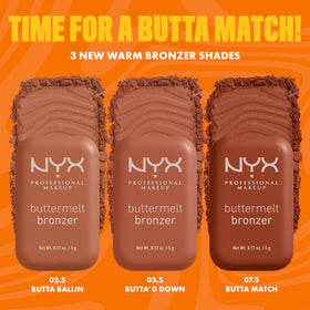NYX PROFESSIONAL MAKEUP multiple swatches on arm showing true-to-skin shades