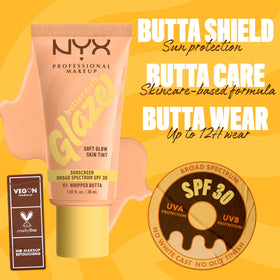NYX PROFESSIONAL MAKEUP 01 Whipped Butta held in hand illustrating size and travel-friendly design
