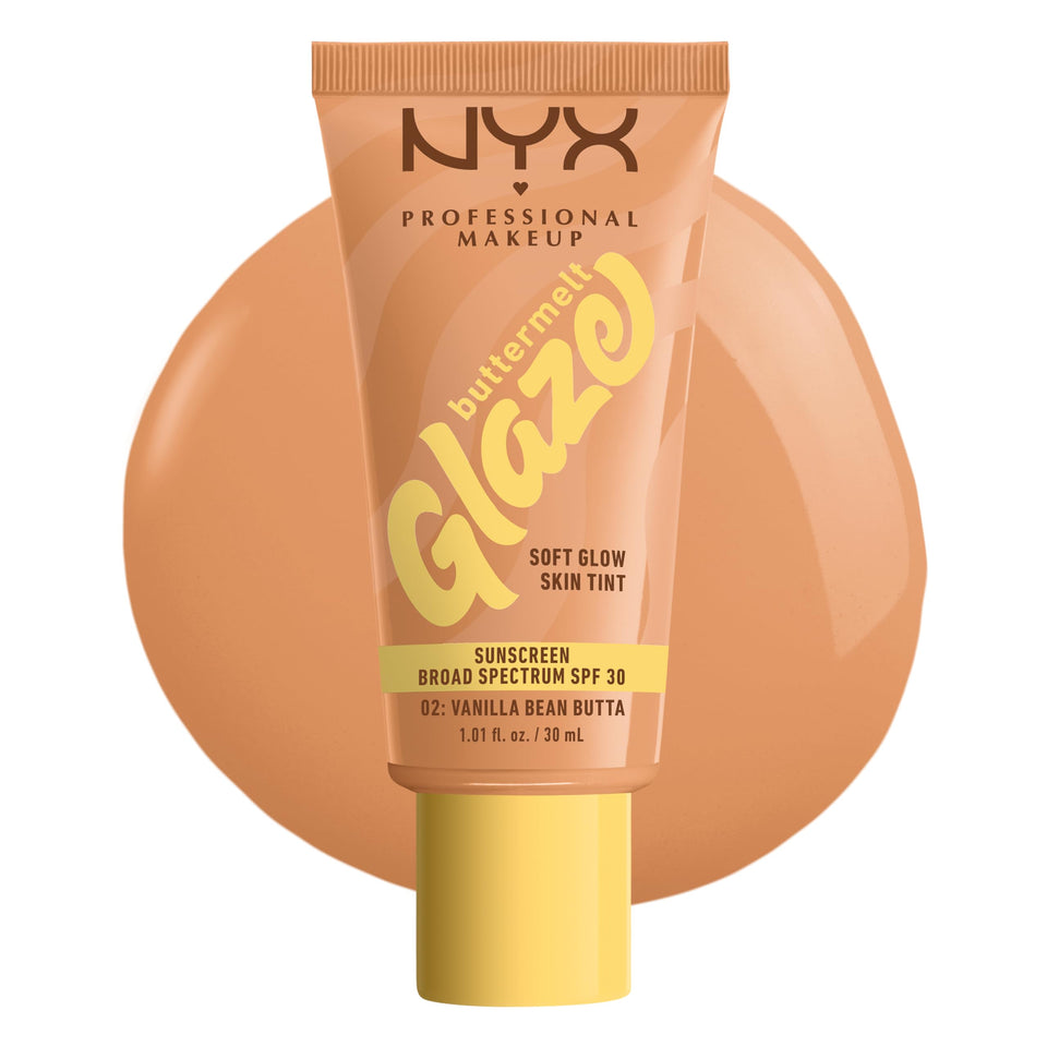 NYX PROFESSIONAL MAKEUP front packaging showing shade 02 Vanilla Bean Butta for easy selection