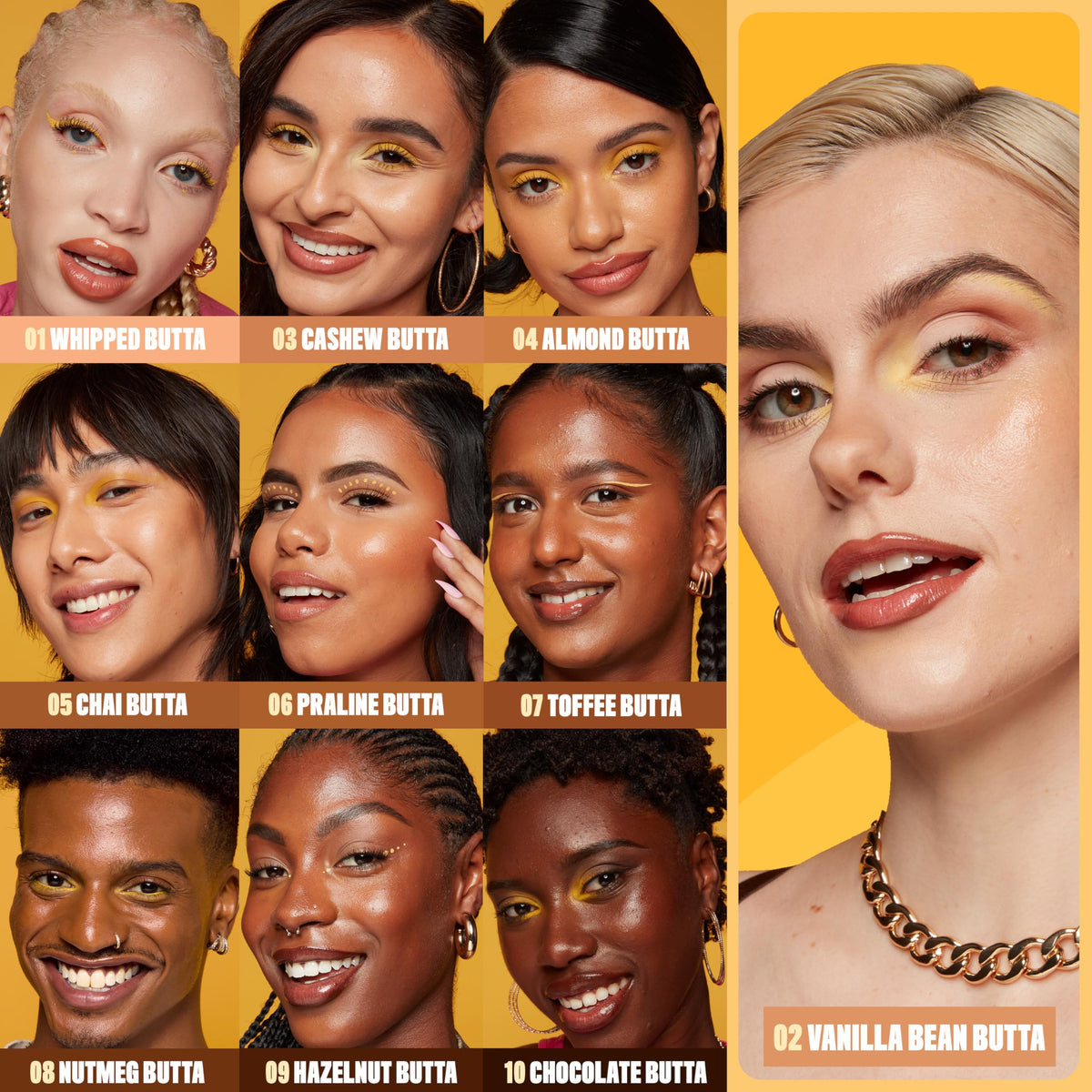 NYX PROFESSIONAL MAKEUP ingredient visual with Shea and Mango Butter highlighting hydration benefits