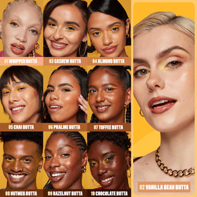 NYX PROFESSIONAL MAKEUP ingredient visual with Shea and Mango Butter highlighting hydration benefits