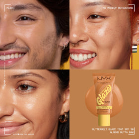 NYX PROFESSIONAL MAKEUP 04 Almond Butta swatch demonstrating warm medium coverage