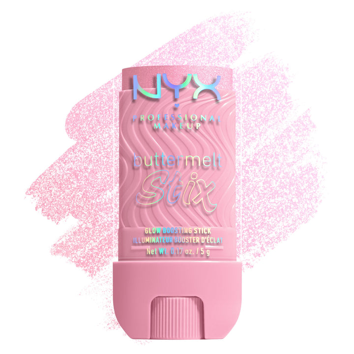 NYX PROFESSIONAL MAKEUP front packaging showing the Buttermelt Glaze Stix
