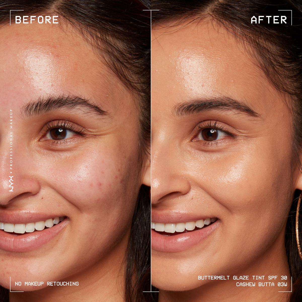 NYX Buttermelt Glaze creamy texture drop demonstrating smooth moisturizing finish