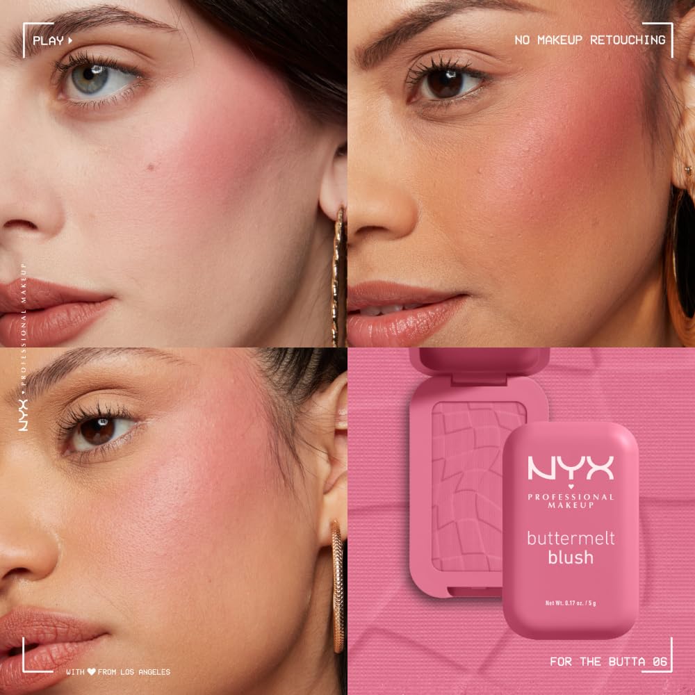 NYX PROFESSIONAL MAKEUP model with evening makeup showing glowy finish and intensified color