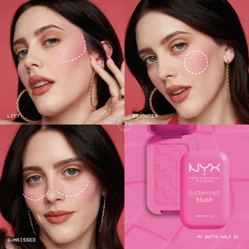 NYX PROFESSIONAL MAKEUP packaging label with shade name and vegan cruelty-free information