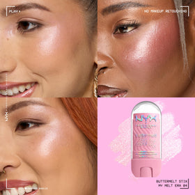 NYX PROFESSIONAL MAKEUP creamy stick texture swatched for smooth blend