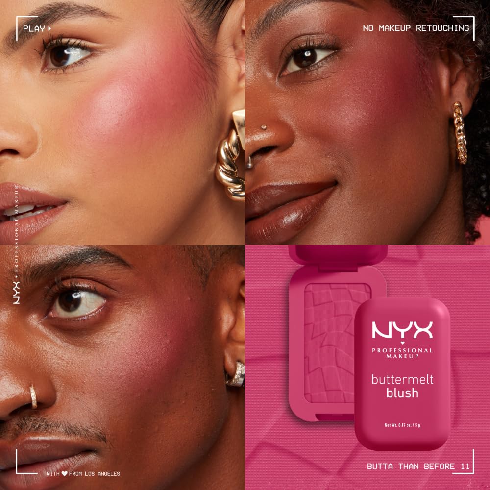 NYX PROFESSIONAL MAKEUP blush layered with bronzer showing warm, sun-kissed dimension