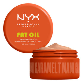 NYX PROFESSIONAL MAKEUP jar front view showing Caramelt Mami packaging and warm glow benefit