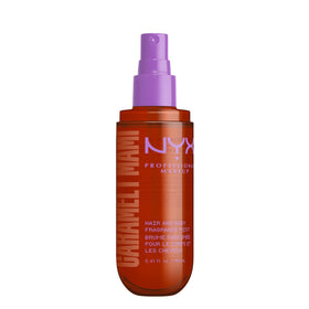 NYX PROFESSIONAL MAKEUP ingredients visual with caramel and pistachio to show notes