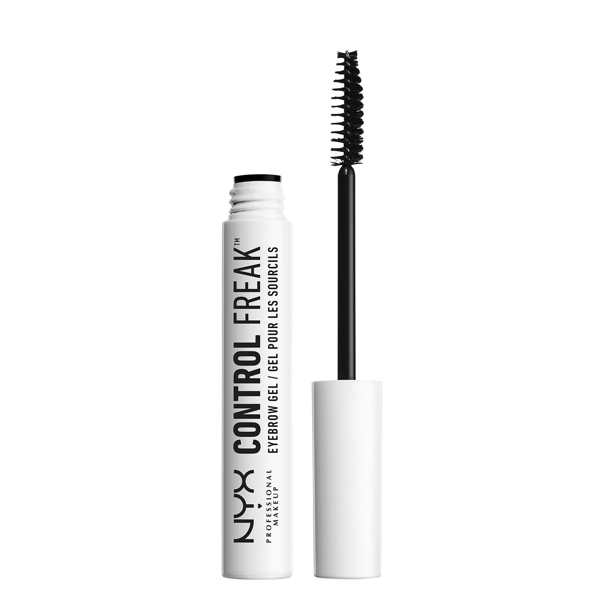 NYX PROFESSIONAL MAKEUP clear brow gel front packaging shows product brand and benefit