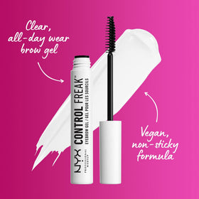 NYX PROFESSIONAL MAKEUP wand and brush detail for precise brow grooming and hold