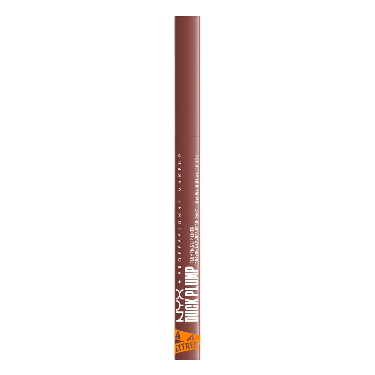 NYX Duck Plump held in hand to show pocket-friendly size