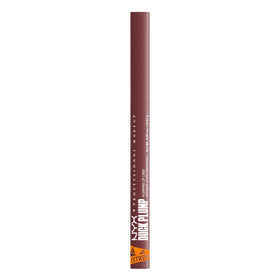 NYX PROFESSIONAL MAKEUP lip liner paired with gloss for layered finish