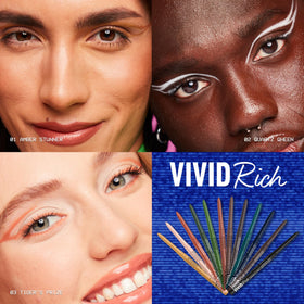 NYX PROFESSIONAL MAKEUP dramatic winged eyeliner look demonstrating bold color payoff benefit
