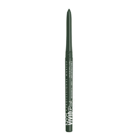 NYX PROFESSIONAL MAKEUP front view of Emerald Empire pencil showing color and retractable design benefit