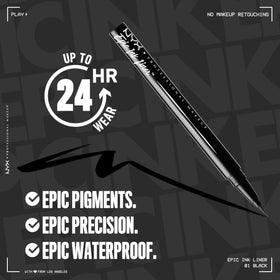 NYX Epic Ink Liner closed tip detail highlighting precision for crisp lines