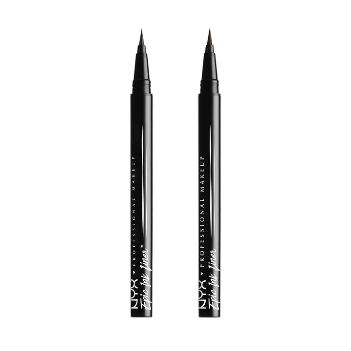 NYX Epic Ink Liner front packaging showing pack of two and bold black benefit