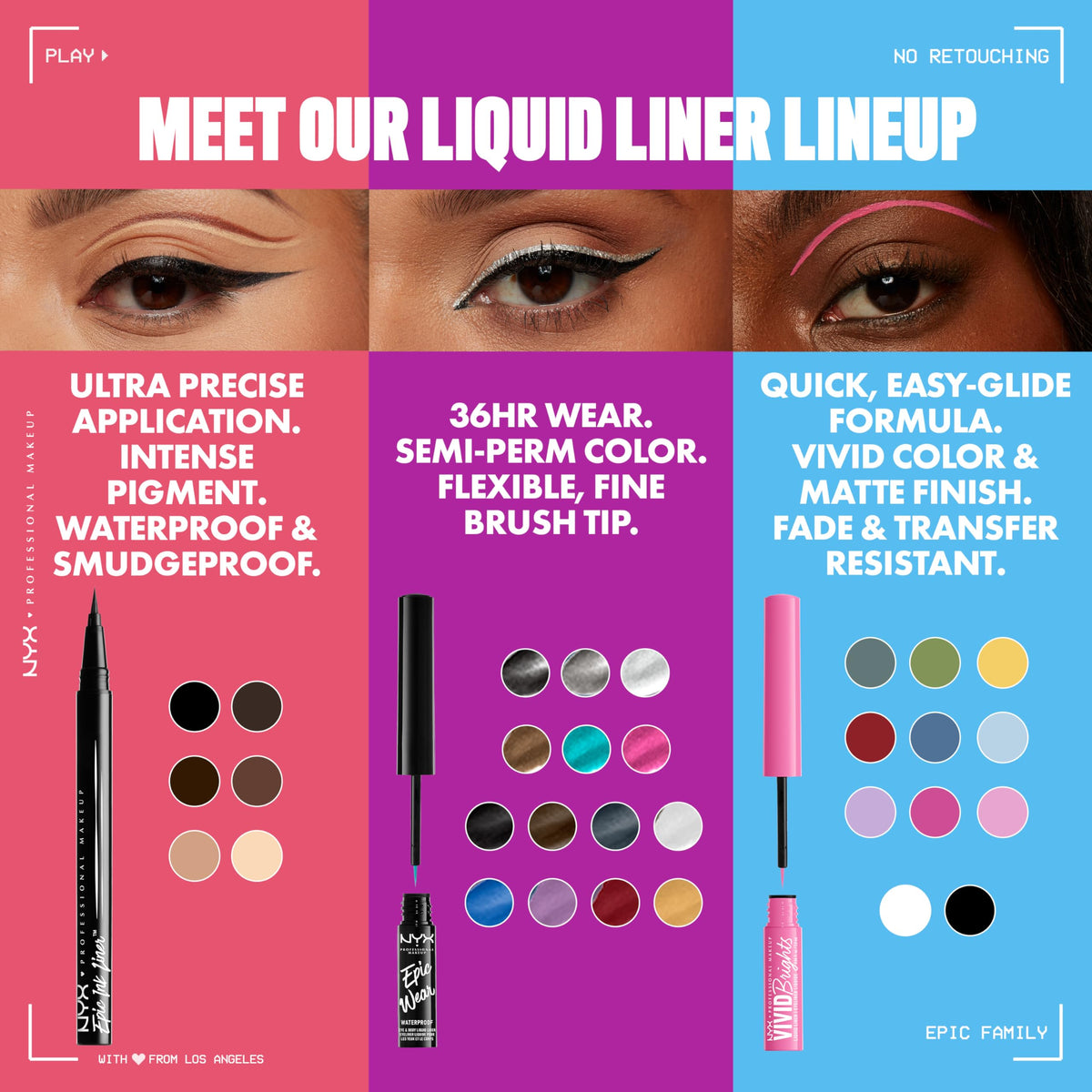 NYX Epic Ink Liner removal demonstration showing gentle, effective cleansing