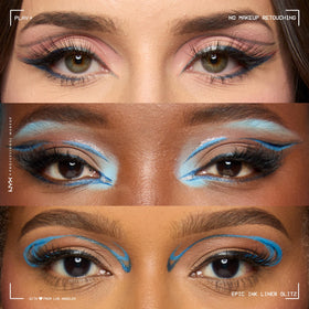 NYX PROFESSIONAL MAKEUP alongside eyeshadow palette to show complementary shades