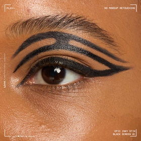 NYX PROFESSIONAL MAKEUP slanted tip close-up for precise liner application benefit