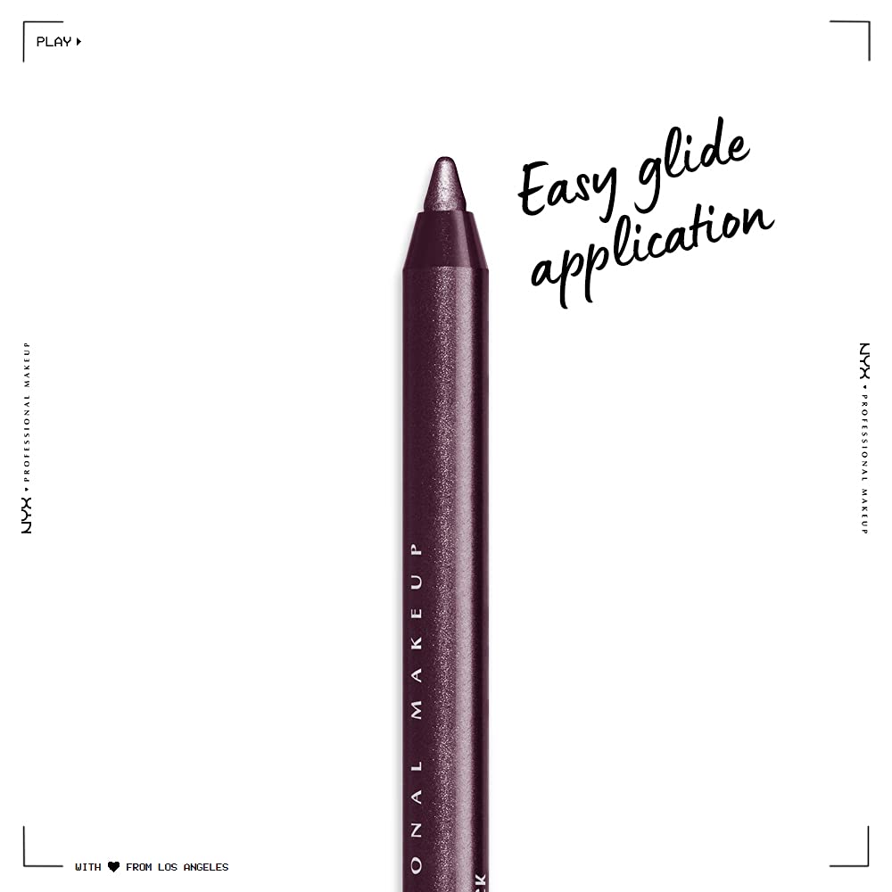 NYX PROFESSIONAL MAKEUP liner with cap off highlighting easy-to-use pencil format benefit
