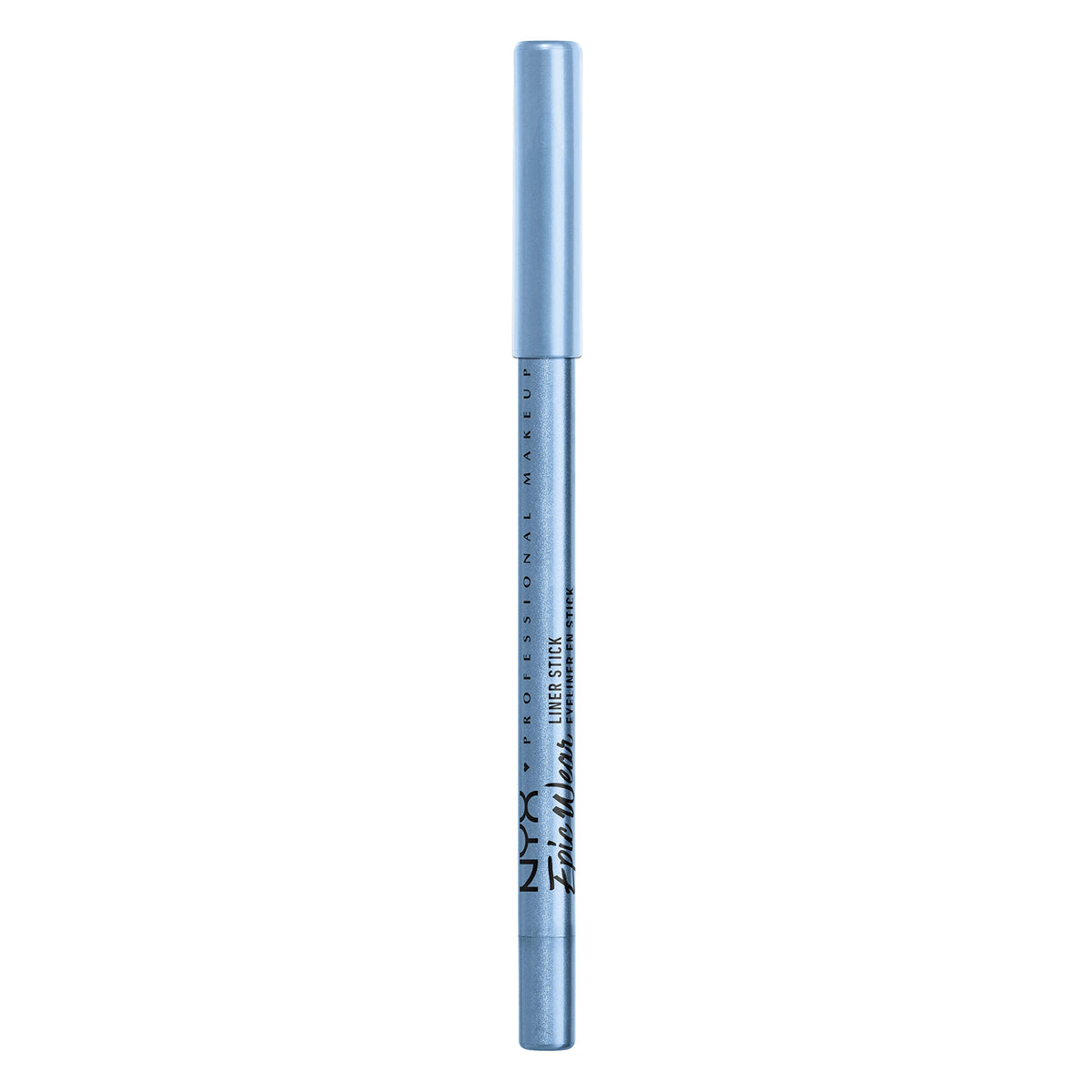NYX PROFESSIONAL MAKEUP model applying Chill Blue liner for bold look