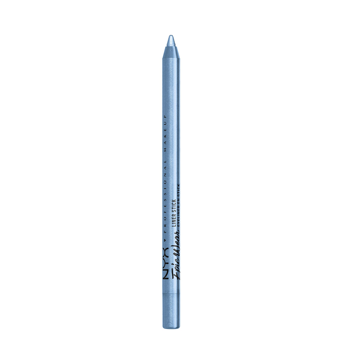 NYX PROFESSIONAL MAKEUP texture stroke of Chill Blue showing smooth glide