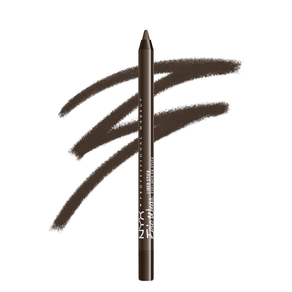 NYX PROFESSIONAL MAKEUP deepest brown pencil front view showing sleek packaging and instant definition