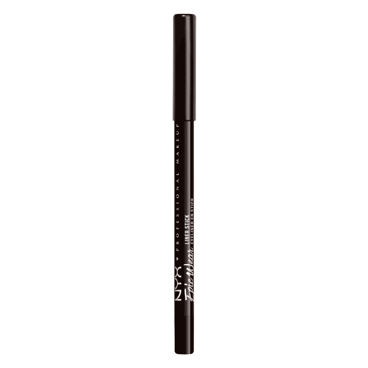 NYX PROFESSIONAL MAKEUP swatch beside pencil for scale showing rich Burnt Sienna pigment