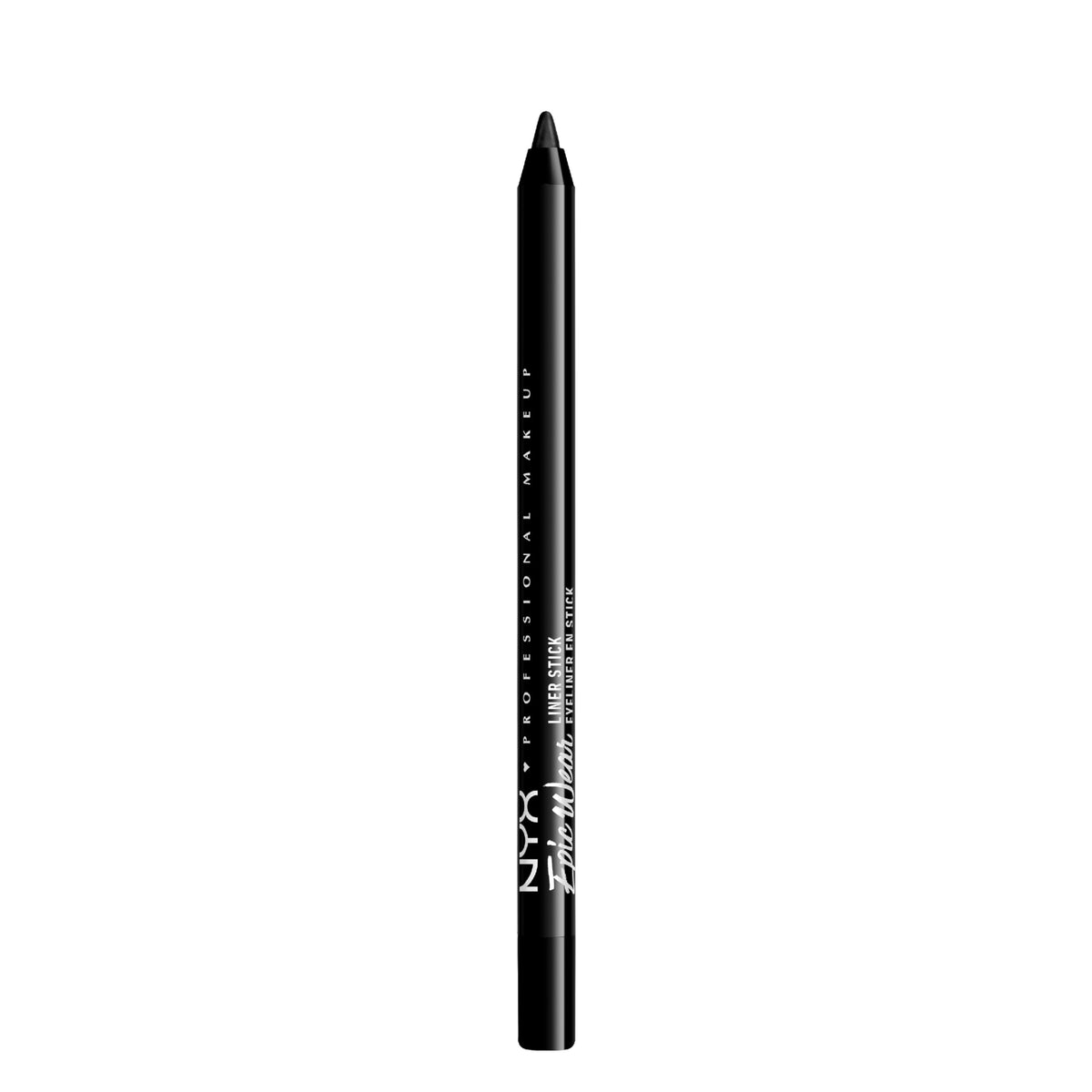 NYX PROFESSIONAL MAKEUP front view of pencil showing sleek packaging and easy handling