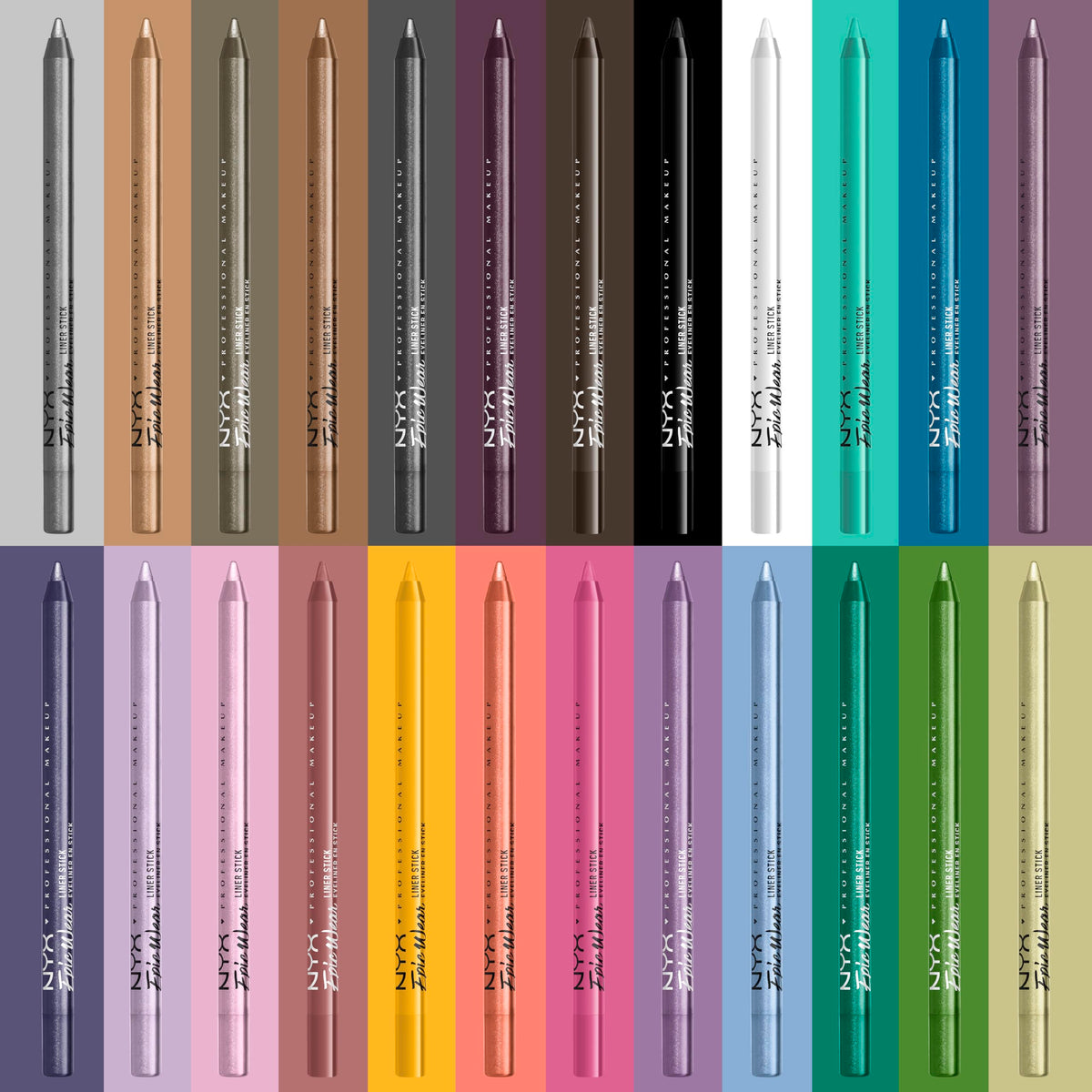 NYX PROFESSIONAL MAKEUP liner held in hand to illustrate size and travel-friendly convenience