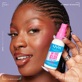 NYX Face Glue on skin after application showing natural, non-sticky finish