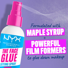 NYX Face Glue droplet close-up showing lightweight texture and quick dry