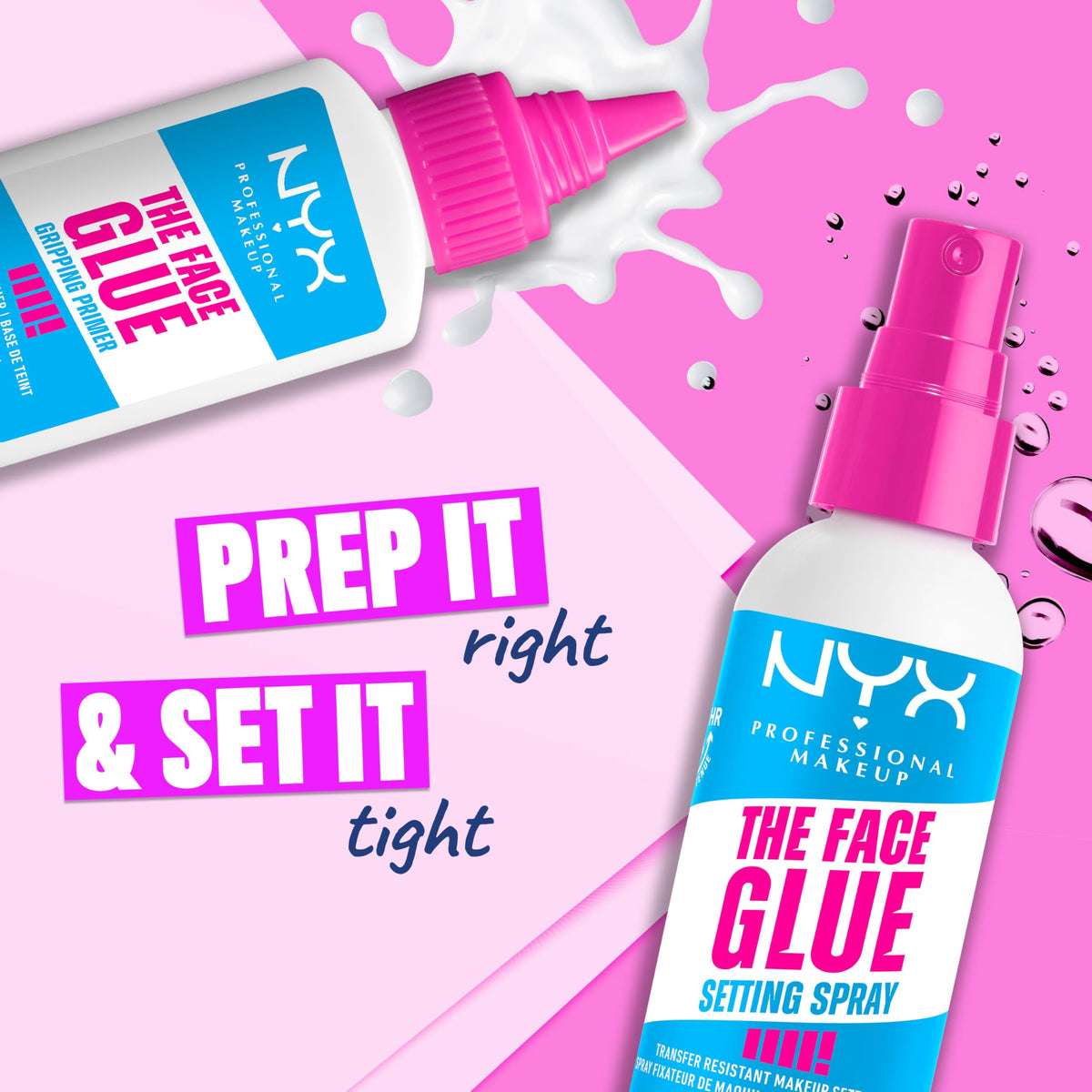 NYX Face Glue held in hand to show size and travel-friendly portability
